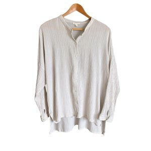 Eileen Fisher Striped Knit Top size L